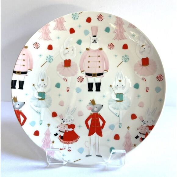 Elum‎ Nutcracker Pink Pastel Mouse King Appetizer Plates 7.5” Set of 3 NEW - Picture 2 of 4